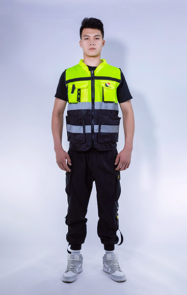 Color stitched reflective vest