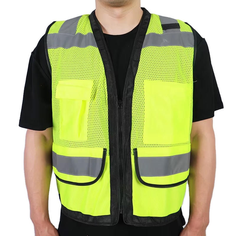 Yellow Orange Mesh Safety Vest